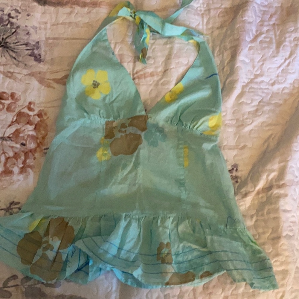 Dkny floral halter top